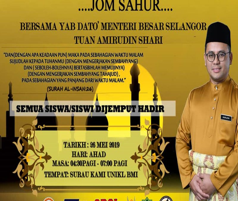 Program Jom Sahur with YAB Dato Menteri Besar Selangor